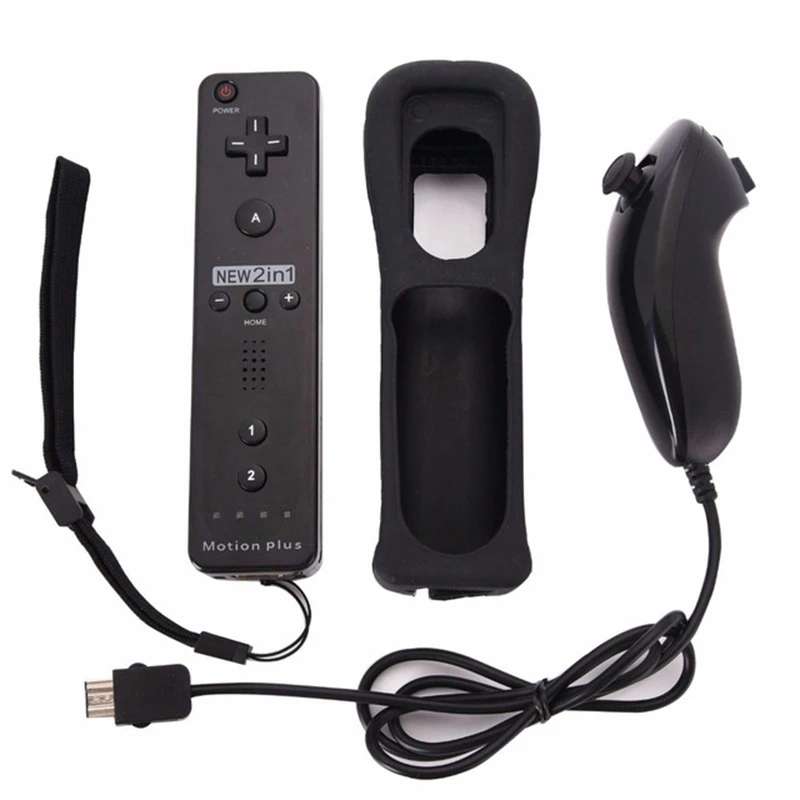 EastVita 2 in1 удаленного Nunchuk Combo Встроенный MOTION PLUS для wii контроллер с защитным силиконовый чехол r30