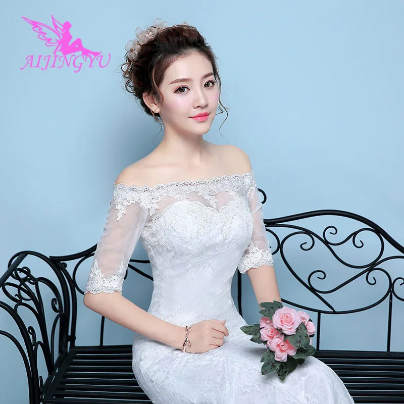 Vestido de Baile Rendas até Voltar Vestidos de Noiva Vestido de Casamento Aijingyu Bela Nova Venda Quente Barato Formal Wk155 2021 3 vestido de baile rendas até voltar formal