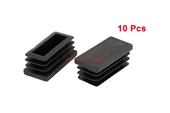 

40 x 20mm Plastic Rectangle Tube Inserts End Blanking Caps Black 10 Pcs