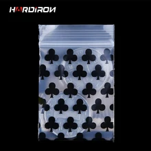 HARDIRON 0,2 мм 500 шт Мини-молния сумка черный персик дизайн Пакет пластиковый пакет Ziplock сумка маленькая пластиковая сумка на молнии