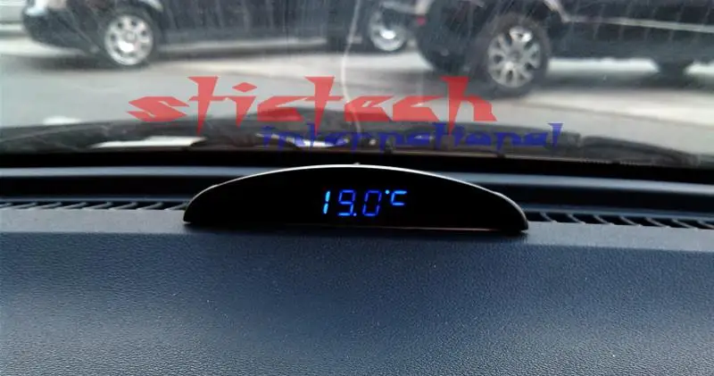 По DHL или FedEx 20 шт 3 в 1 Автомобильный световой светодиодный цифровой авто часы термометр Вольтметр для багажник транспортного средства 12 В дисплей времени