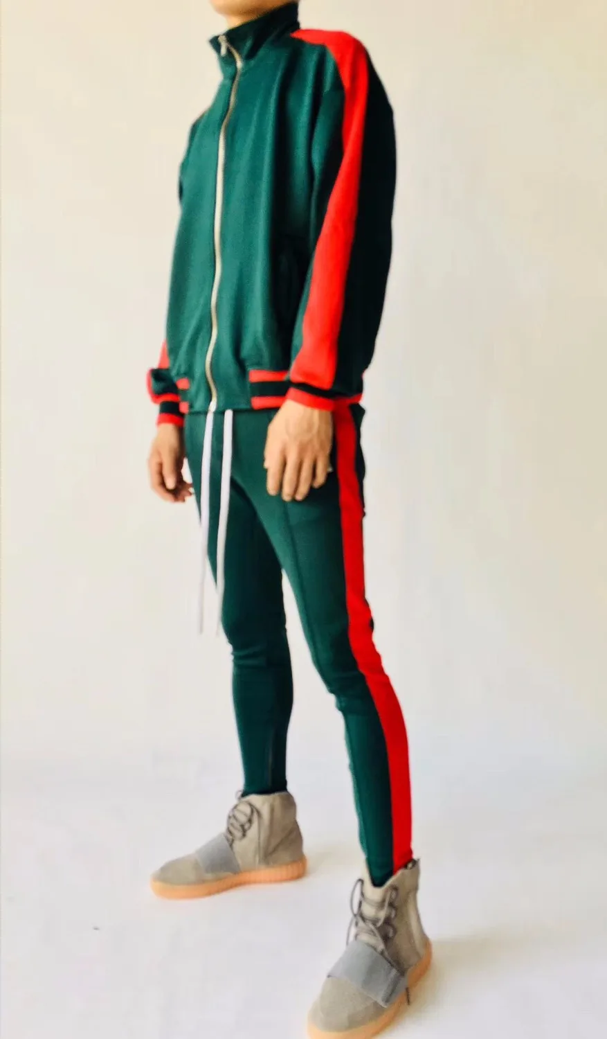 

Newest oversized pullover hoodie USA hiphop MEN Extended Middle Zip Sweatshirt tag/label