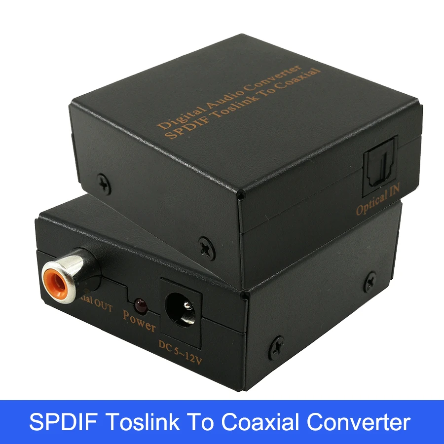 Оптический коаксиальный цифровой аудио конвертер SPDIF Toslink с 1 оптическим входом