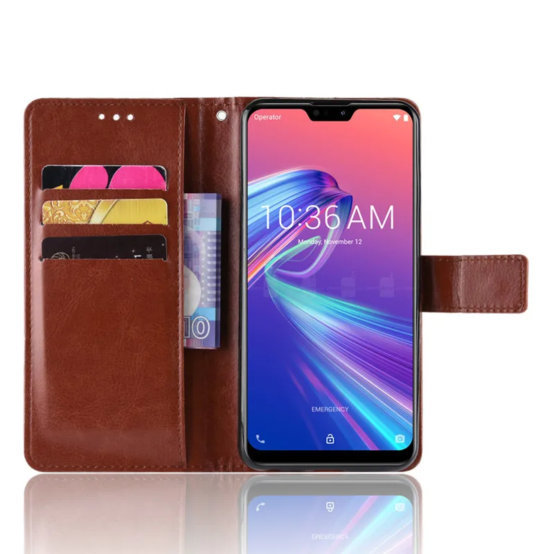 Для Asus Zenfone Max Pro (M2) ZB631KL чехол бумажник с откидной крышкой из искусственной кожи