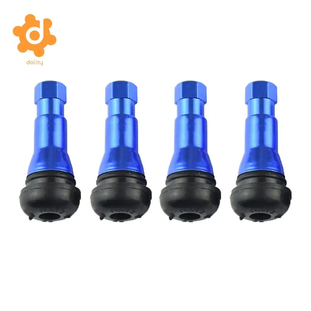 dolity 4 Pieces TR413 46mm Wheel Rim Tire Valve Stem Car Truck Vehicle Blue