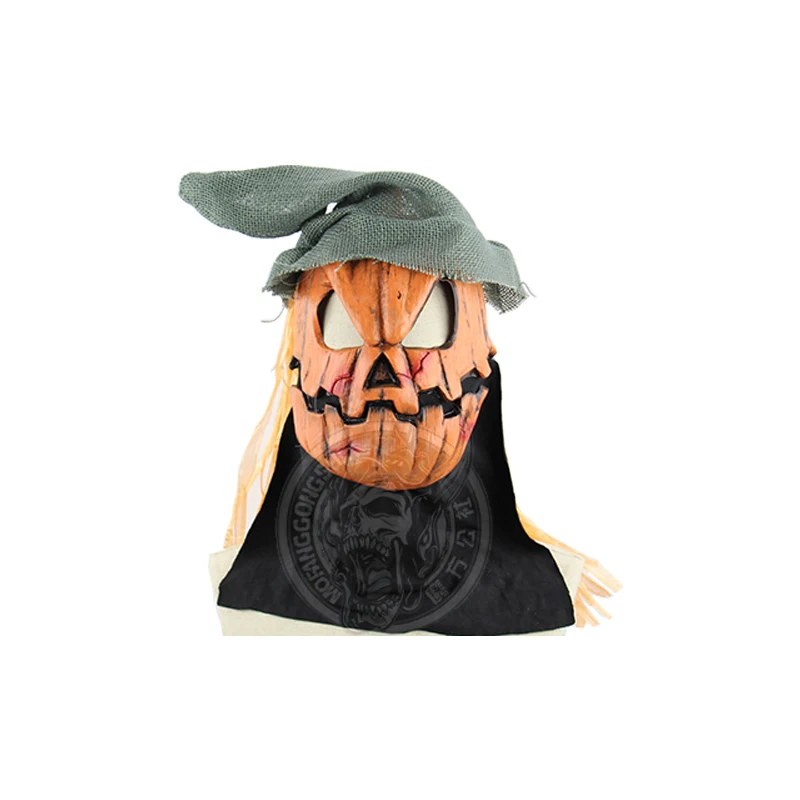

Scary Pumpkin Scarecrow Mask Cosplay Costume Halloween Costume For Adult Carnival Party Props