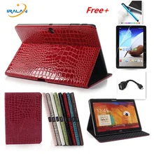 Роскошный крокодил стенд из искусственной кожи чехол для samsung galaxy Tab S 10," T800 T805 ablet чехол+ стилус+ пленка+ otg бесплатно