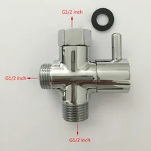 Латунь 3 способ переключающий клапан из нержавеющей стали кран T адаптер воды для ванной туалета биде Насадки для душа водоотделитель G1/2 дюйма