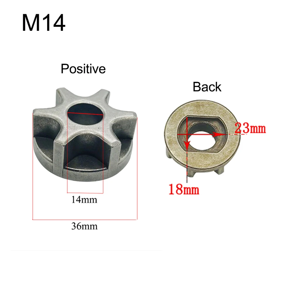 Шестерня бензопилы M10/M14/M16 для 100 115 125 150 180 сменная Шестерня различные угловые шлифовальные станки кронштейн для цепной пилы деревообрабатывающий электроинструмент - Цвет: m14