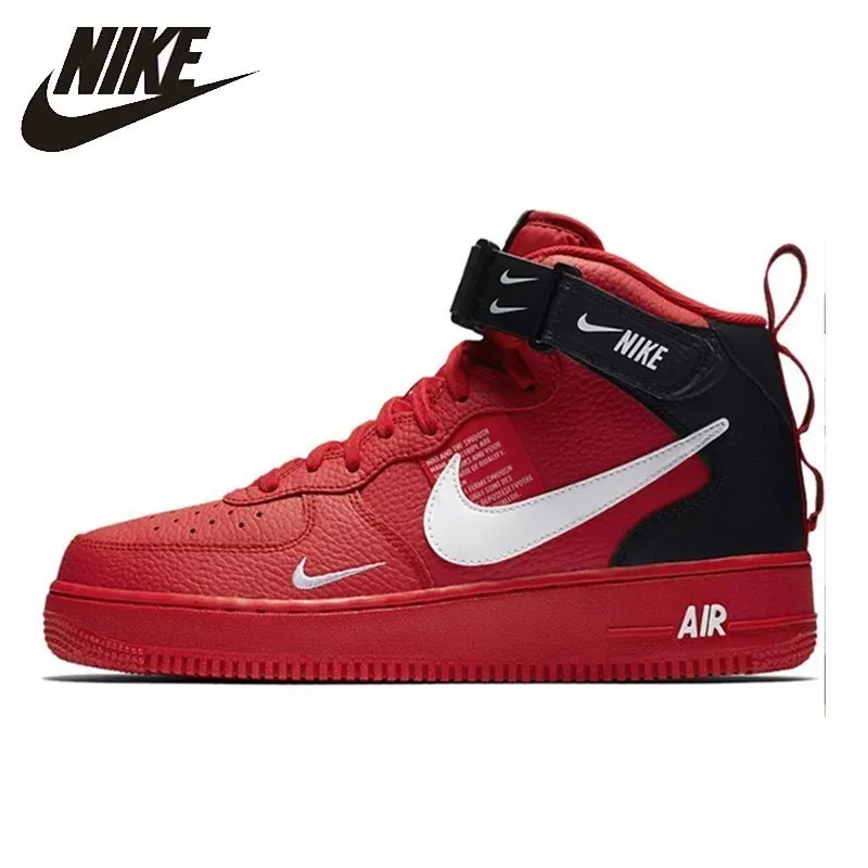 Продажа Оригинальные мужские кроссовки для скейтбординга от NIKE AIR FORCE 1, удобные нескользящие кроссовки на подушке #804609 605