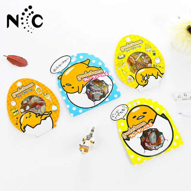 60 pcs pack sanrio gudetama lazy egg sealing stickers diary label