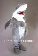 mascot Best Price Fierce Grey Shark Mascot Costume Adult Size Fierce Shark Sea Animal Mascotte Outfit Suit  FREE SHIPPING