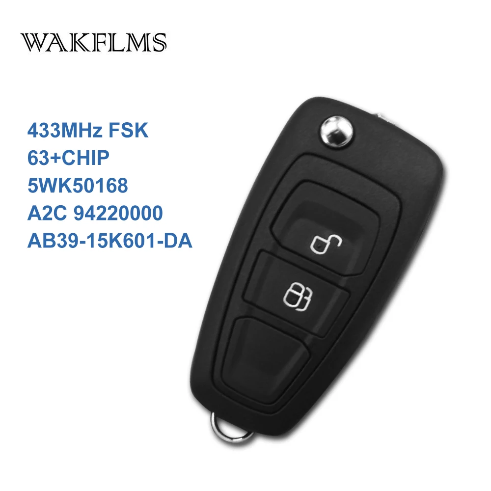 2 Buttons OEM Remote Flip Car Key 433Mhz For Mazda BT-50 2011 with 63+CHIP 5WK50168 A2C 94220000 No Mark (1)