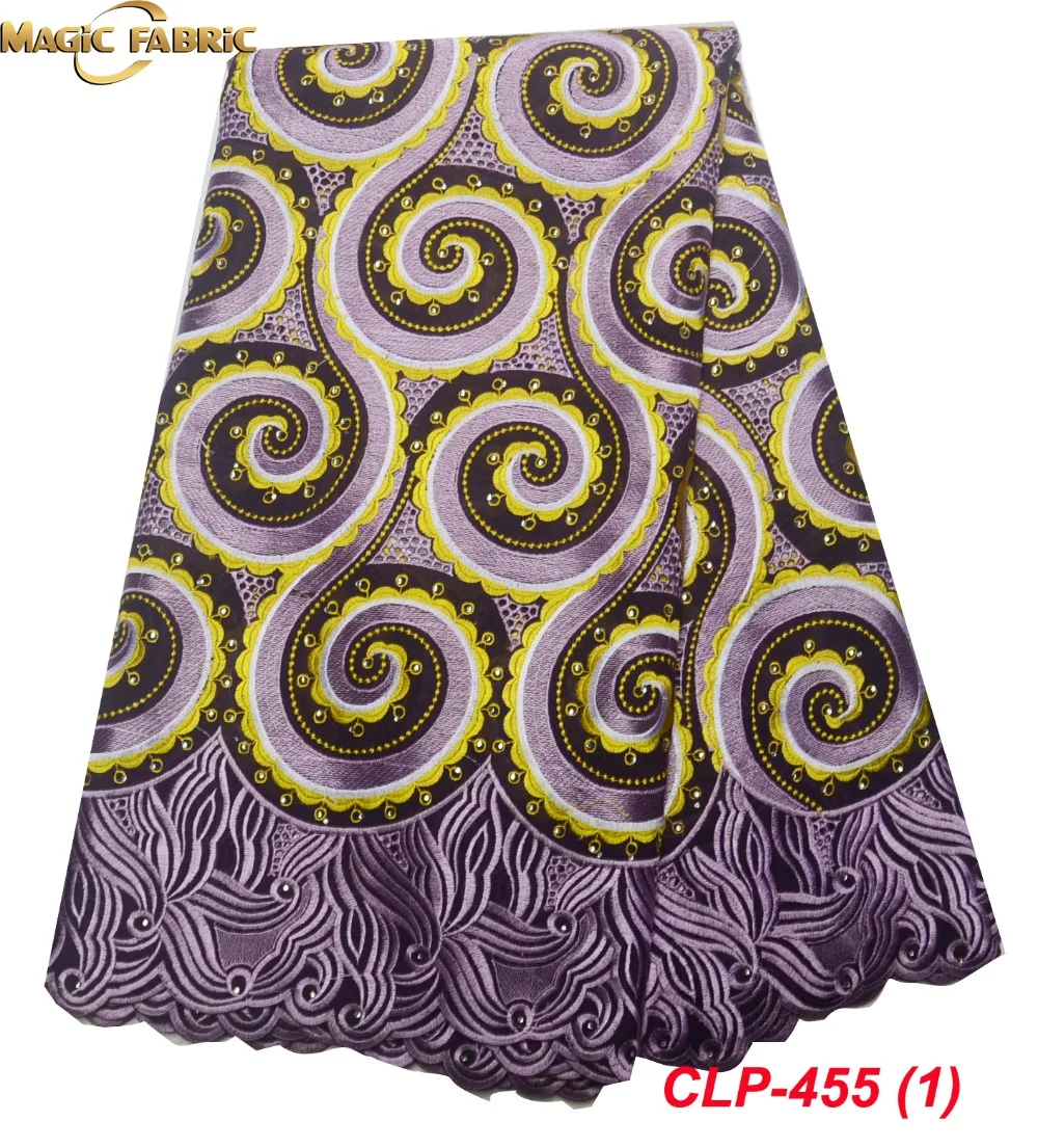 African Cotton Swiss Voile Lace High Quality In Switzerland With Rhinestones Fabric 5 Yards CLP-455 | Дом и сад