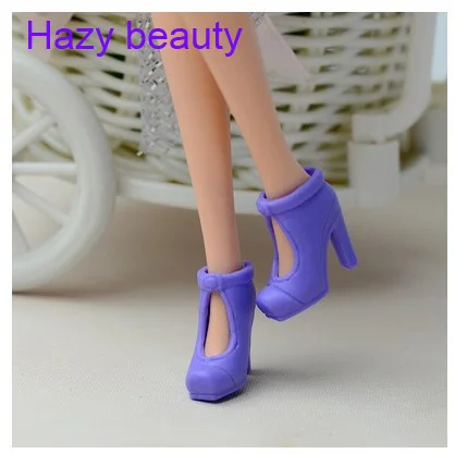 Hazy beauty different styles for choose Colorful Casual High heel shoes Flat boots for Barbie 1