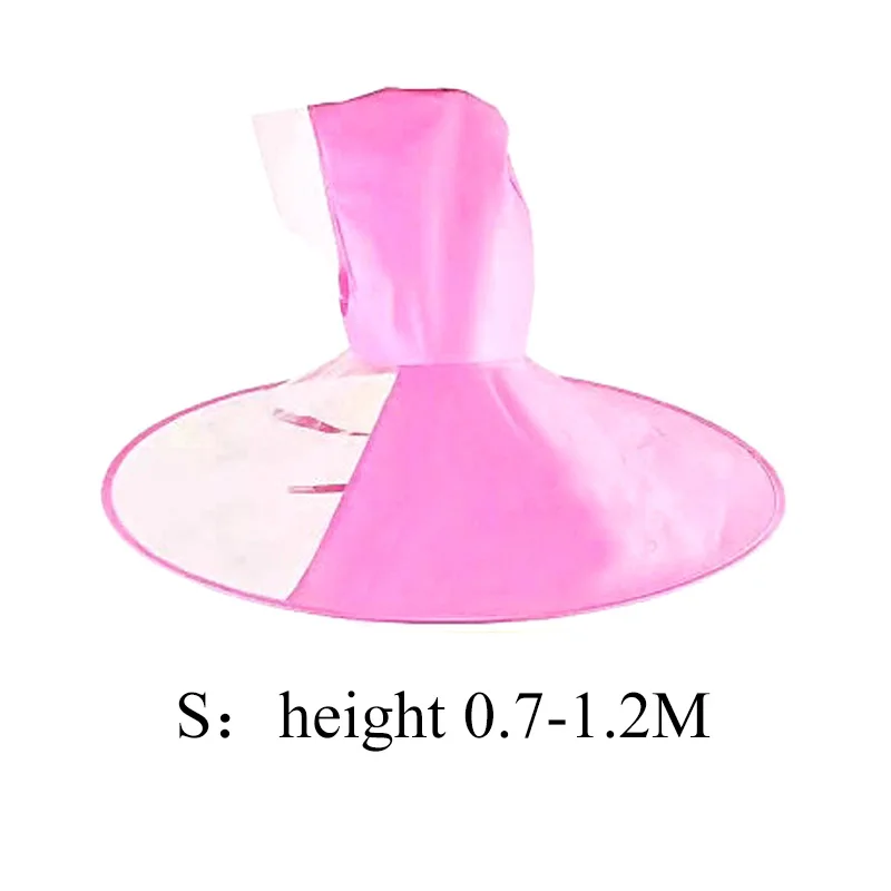 UFO детский плащ-дождевик зонтик дождевик пончо водонепроницаемый дождевик для детей чехол для зонта веселые игрушки для рыбалки на открытом воздухе - Цвет: Pink-S