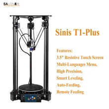 Sinis T1-Plus 3.5 inch Touch Screen 3d Printer Machine Remote Feeding Multi-Language Menu Impressora 3d Intelligent Leveling