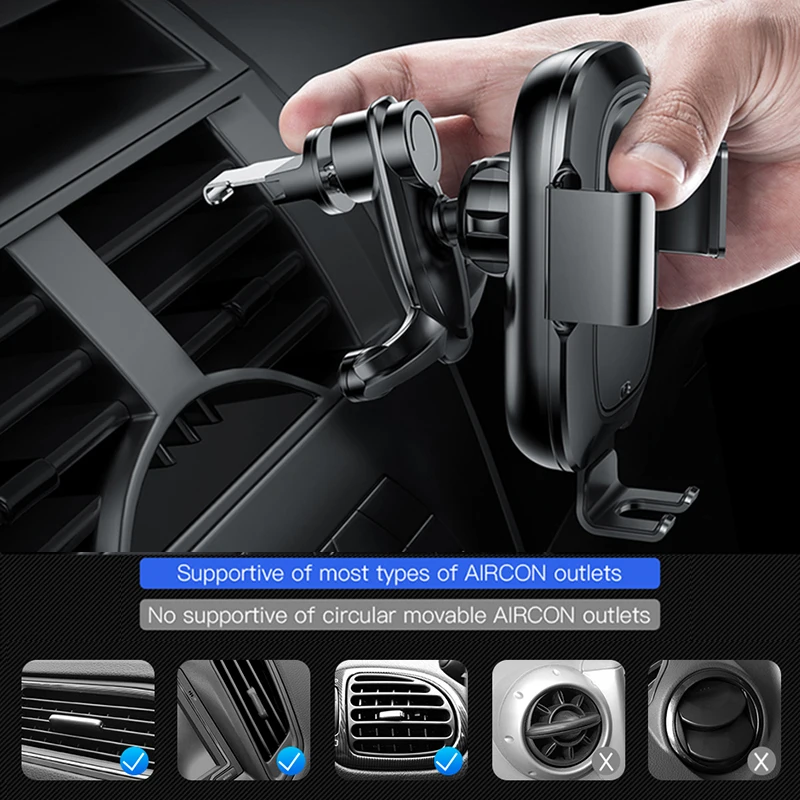 Baseus Smart Infrared Sensor Car Holder Wireless Charger For iPhone Xs Max XR Samsung Note9 Phone Holder Wireless Charger in car