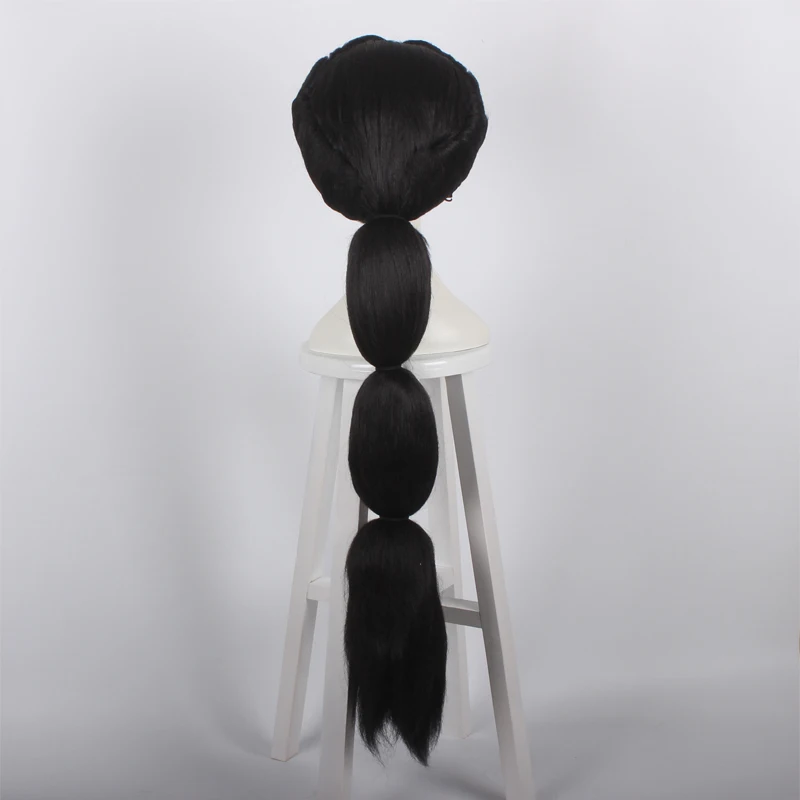Ccutoo черный длинный коса Стиль нарезанный назад высокая температура волокно синтетические волосы косплей костюм парики Алладин Принцесса Жасмин