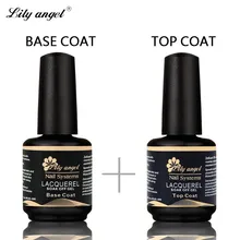 Лилия Ангел ногтей Гель-лак Soak Off УФ-лак 15 мл Top Coat + базовый слой УФ гель лак для ногтей грунтовка