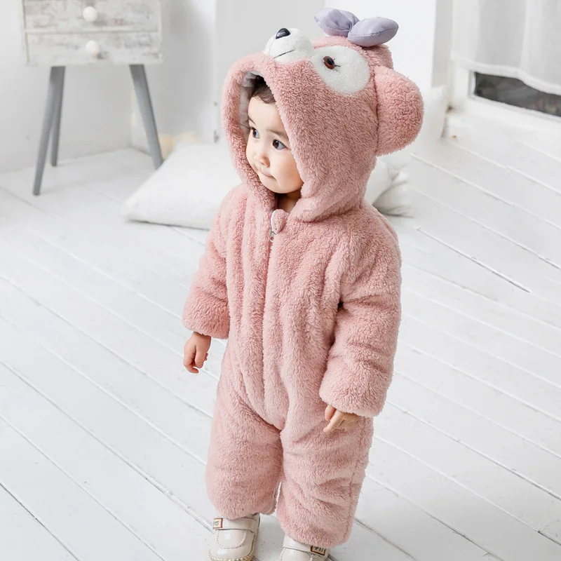 

Baby Animal Romper MODIS Cat Bear Elephant Rabbit Clothes for Infant Girls Toddler Boy Flannel Jumpsuit Warm Outer Wear