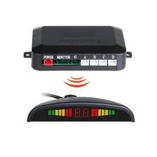 Sem fio Display LED Sensor De Estacionamento Kit 4 Sensores Car Auto Reverso Assistência Radar Backup System Monitor de Frete Grátis