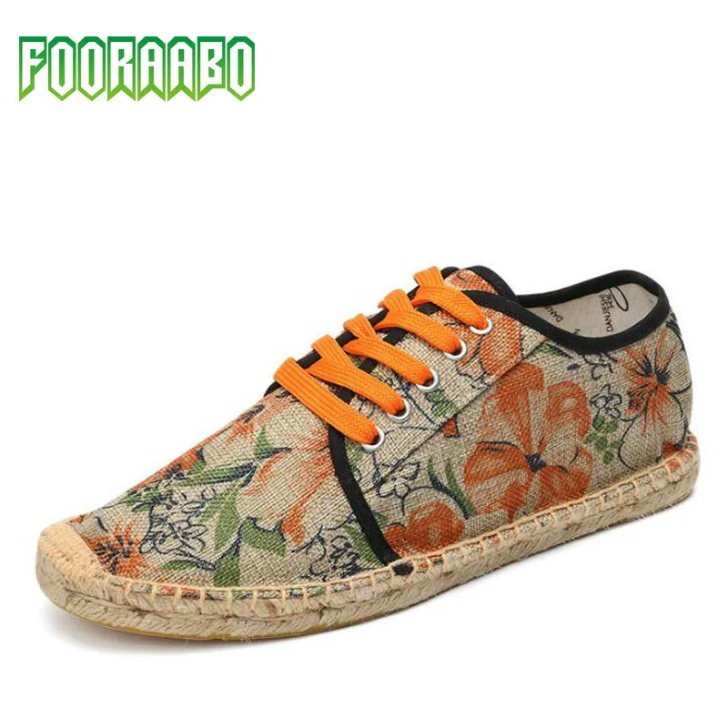 

2019 New Fashion summer male casual Canvas Hemp Insole Fisherman Light Shoes Ethnic Style men Espadrille Flats Shoes YP-29