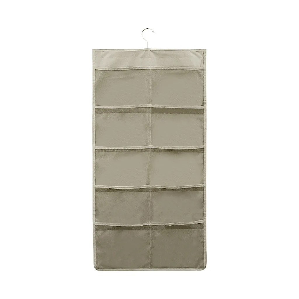 storage Hanging bag Oxford cloth+ mesh cloth hanging bag organizer Pocket Clear Hanging Socks Underwear Holder L0717