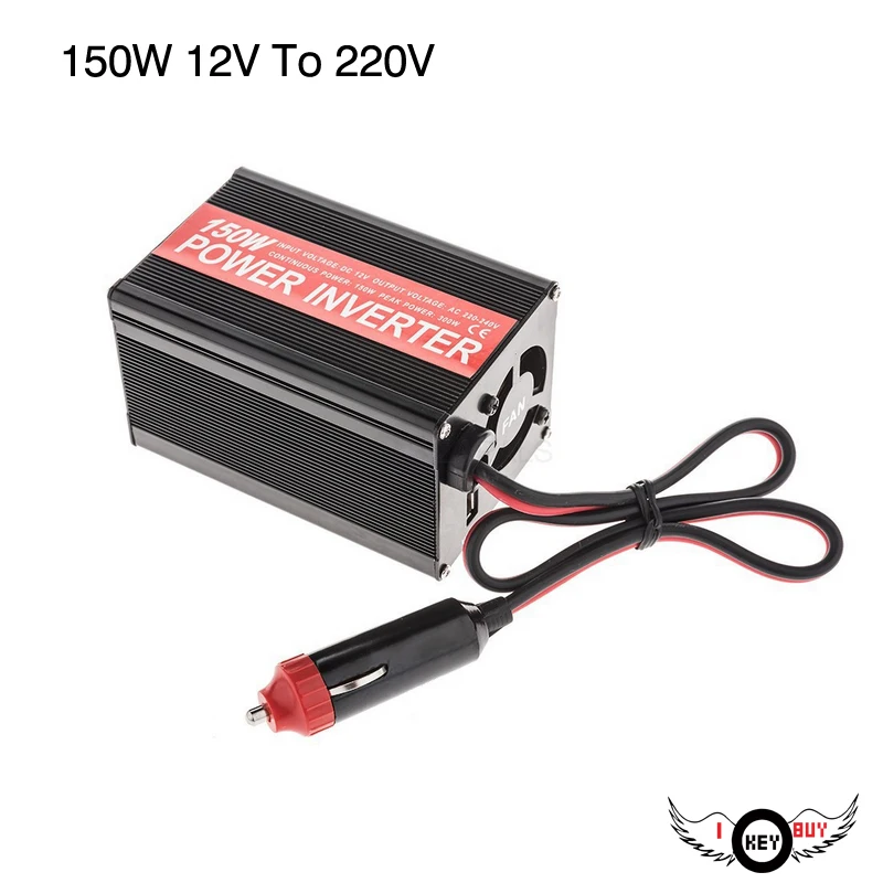I Key Buy 1PC Cheap Car Power Inverter 150W Portable With USB Modified Sine Wave 12VTo 220V DC_AC Auto Inverters