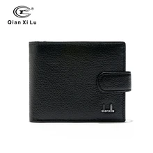 Qianxilu marke 2016 casual echte leder kurze brieftasche für männer, rindsleder geldbörse münzfach portefeuille homme
