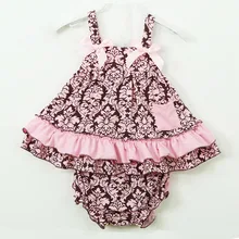 Высокое Качество Девочка Платье Bebes Одежда Новорожденных Одежда для новорожденных Девочек Детский Комбинезон с Пачки Платье Лук Юбки Подвески Подгузники Брюки