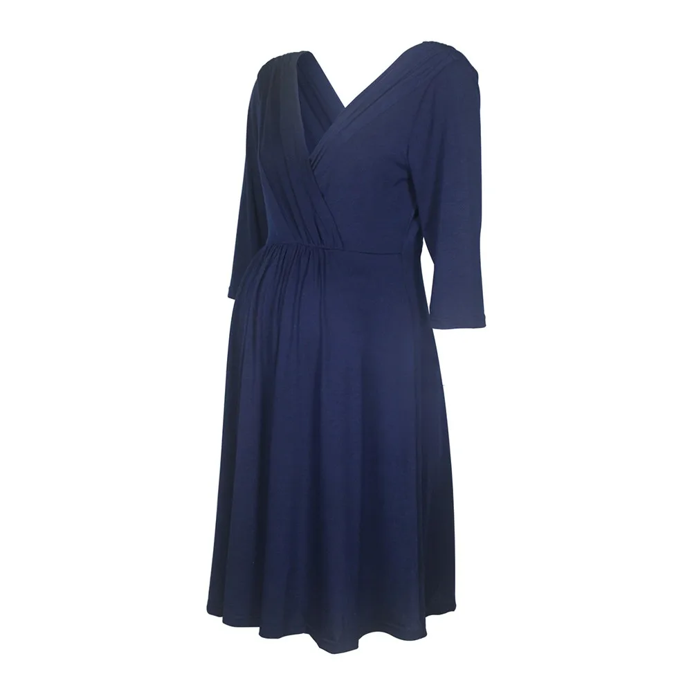 Nursing Dress Top V Collar Breastfeeding Long Sleeve Women Winter for Feeding Maternity Pregnancy Clothes Plus Size 14 HTB1WOYeaJjvK1RjSspiq6AEqXXaf