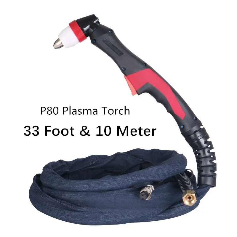 

33 Foot & 10 Meter NEW P80 Plasma Torch Plasma Cutter/cutting Machine Accessories Torch Complete Air Cooled Cutting knife