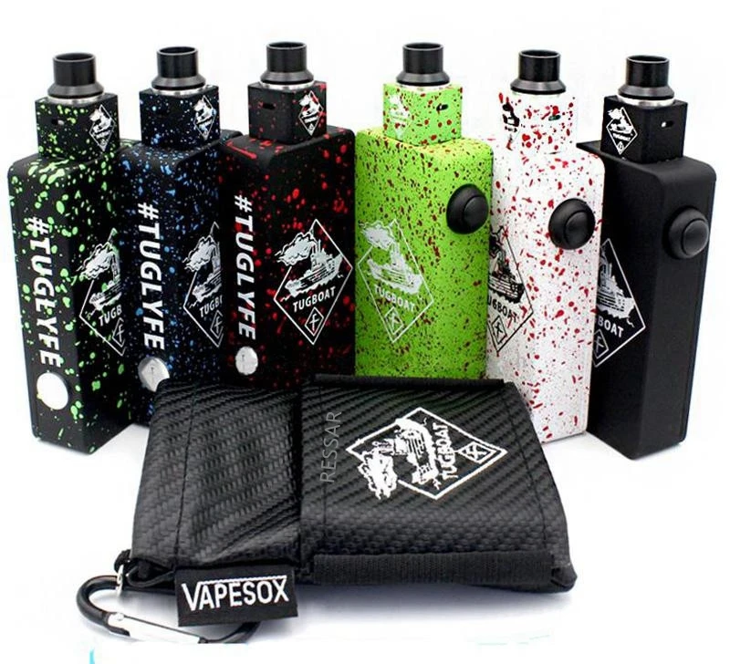 

10pcs/lot Tugboat Box Mod Kit with Colorful tuglyfe Unregulated mod Cubed RDA Mechanical velocity rda Tuglyfe Portable box mod