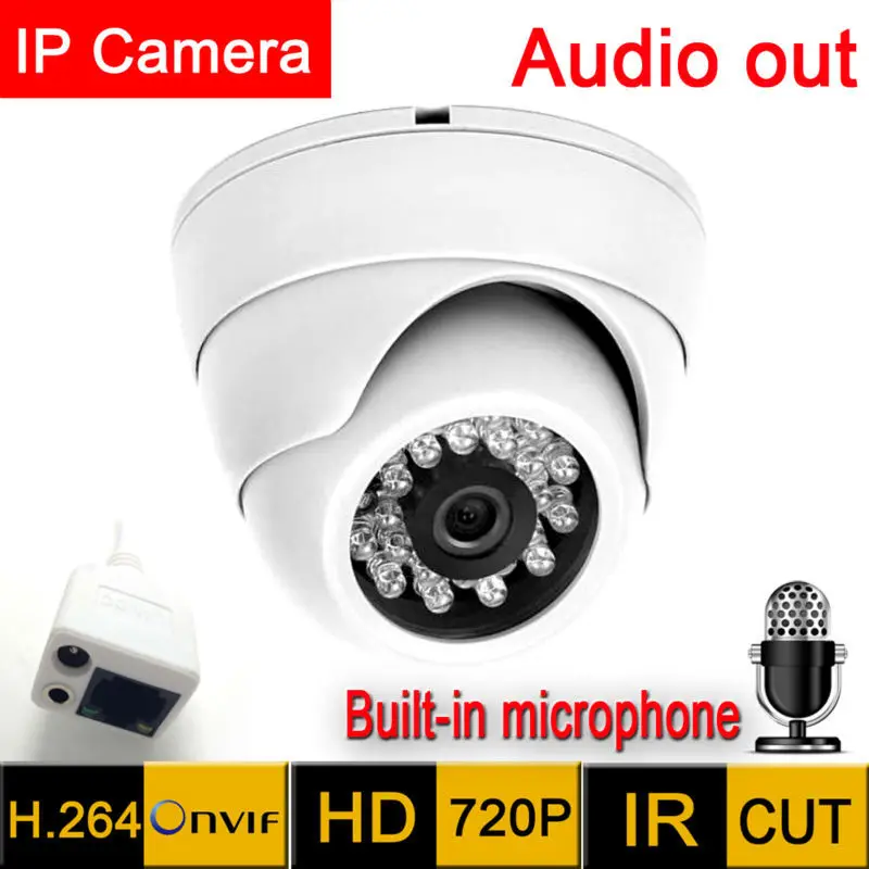 Mini ip Camera 1280*720 HD Microphone Audio Output Security indoor demo Night Vision Ir Cut cctv 720P indoor P2P surveillance