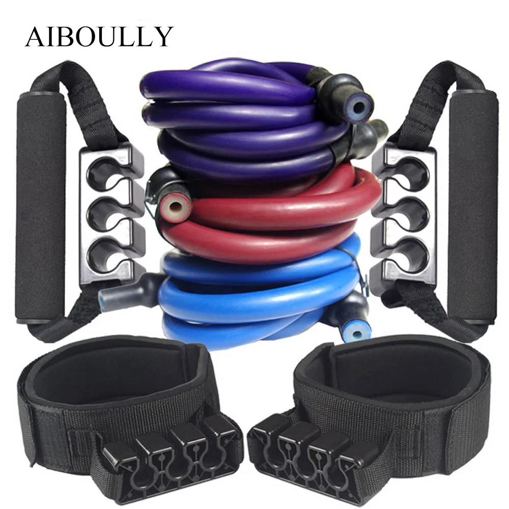 

Double-desk Latex Tube 10Pcs/Set New Version Proffesional Resistance Bands Fitness Elastic Pull Rope Latex Tubing Expanders