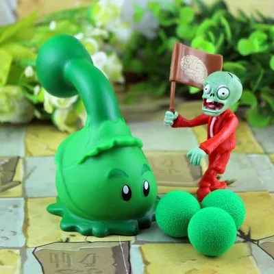 [Новинка] PVZ Растения против Зомби Peashooter ПВХ фигурка аниме модель игрушки подарки игрушки для детей Высокое качество Запуск растений - Цвет: 18