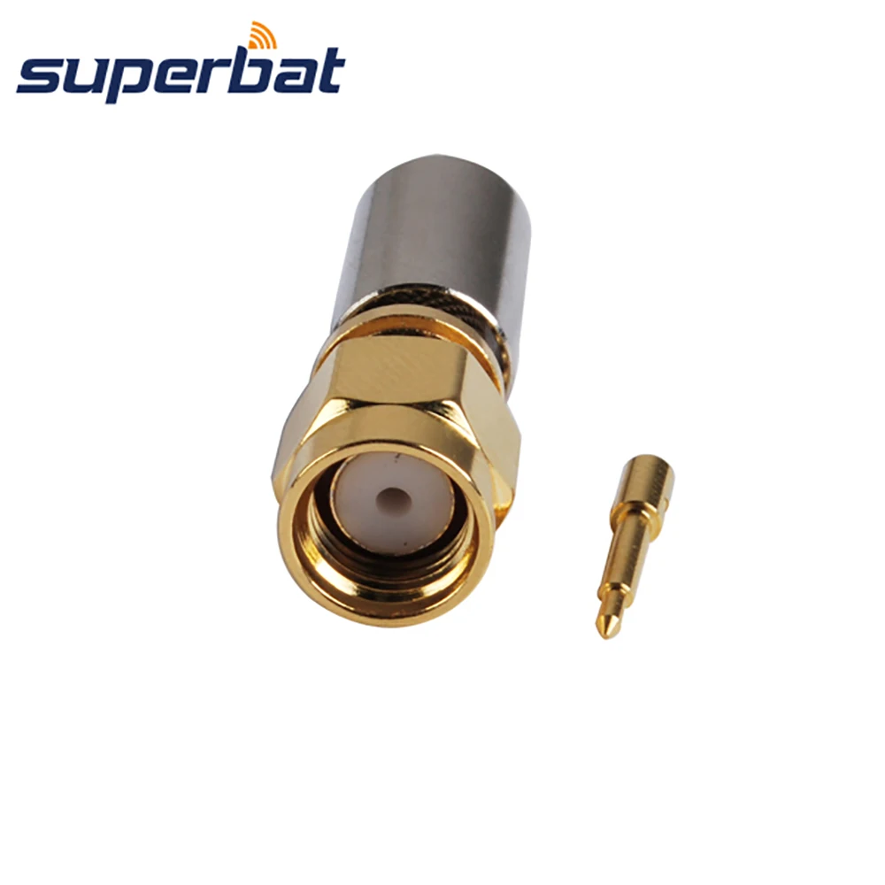 Gold Plated Straight Crimp RF Coaxial Connector for LMR240 Cable