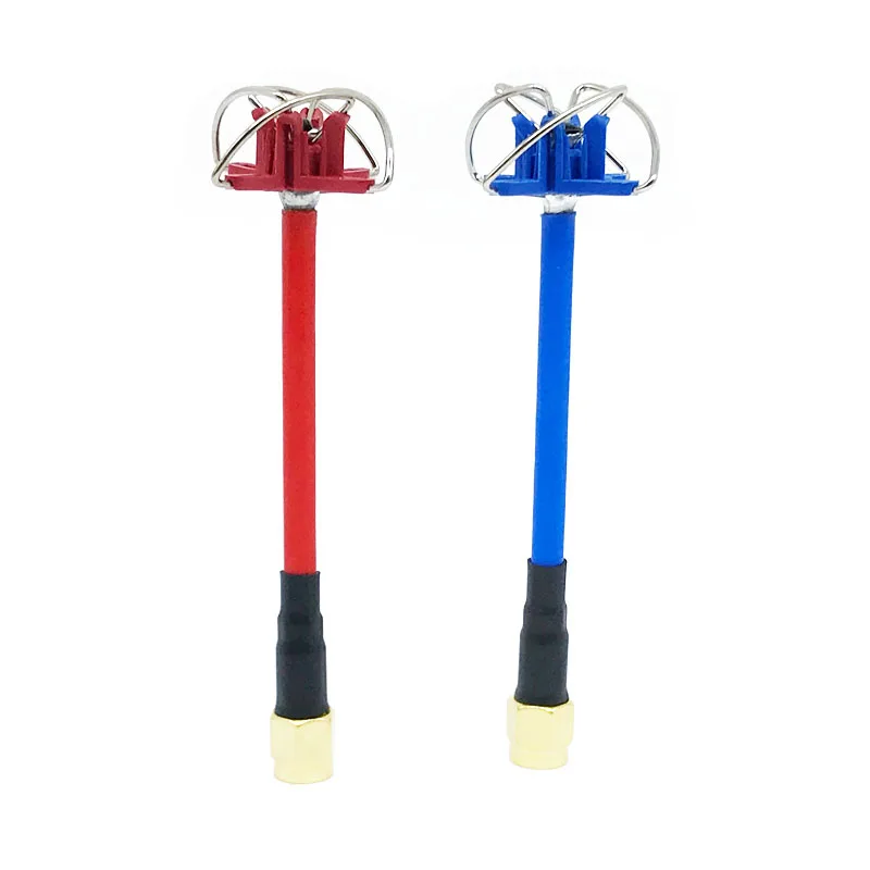 Antenne FPV 5.8G 3dBi Trèfle à 4 Feuilles RHCP avec connecteur SMA RP-SMA, idéale pour émetteur et récepteur AV.