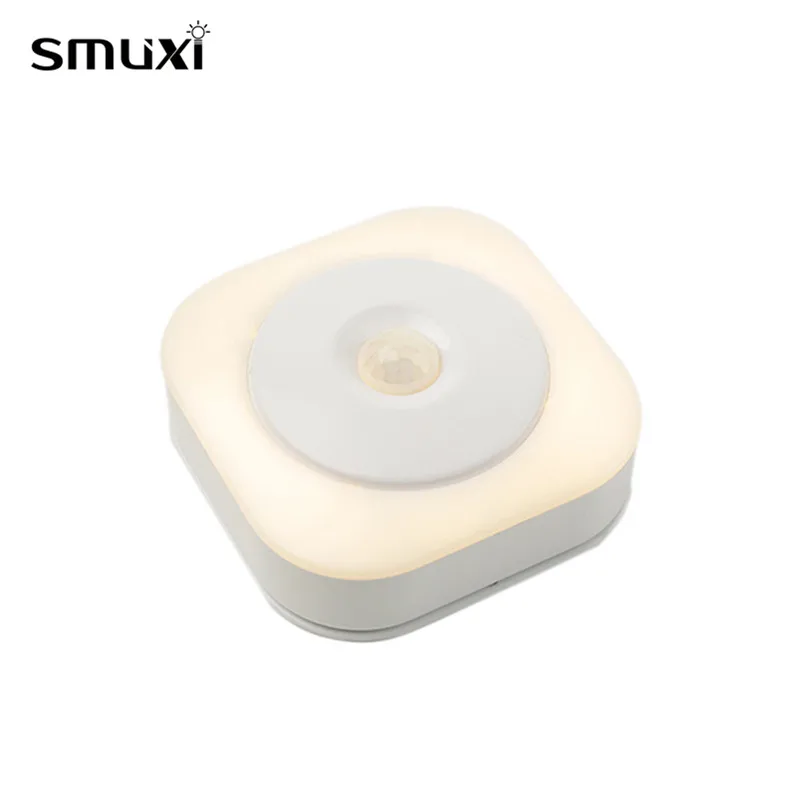 

Mrosaa Led Night Light Portable LED PIR Motion Sensor Cabinet Night Lamp USB Rechargeable for Indoor Wardrobe Closet Stairs