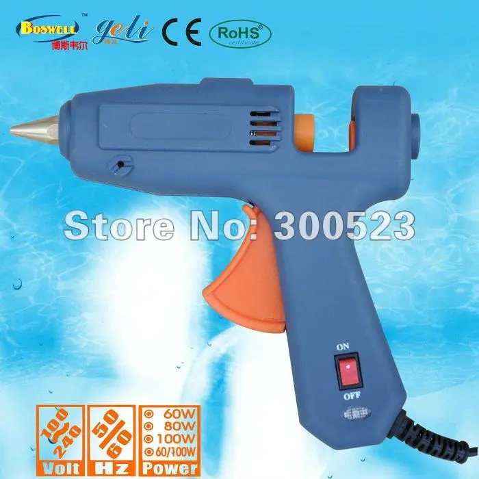 80 Watts with power switch hot melt glue gun, hair ...