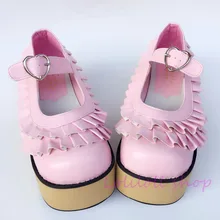 Милые туфли принцессы в стиле Лолиты, японский дизайн, обувь на платформе с особенной деревянной формой, an9238