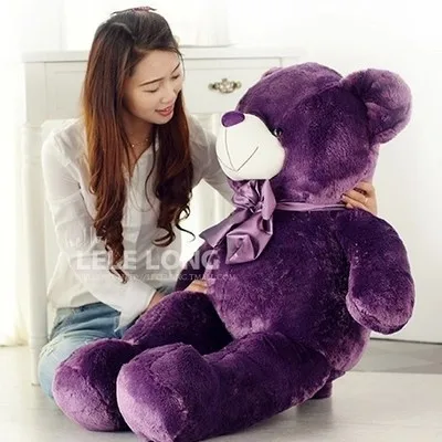 

about 140 cm plum teddy bear plush toy bear doll throw pillow gift w4898