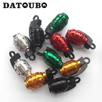 

DATOUBO 500 pcs mix color aluminum grenade design motorcycle car tire valve stem cap.universal Schrader valve wholesale price