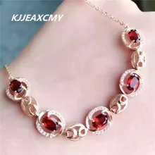 KJJEAXCMY 925 серебро натуральный гранатовый браслет, инкрустация ювелирных изделий, ювелирных изделий, натуральных ювелирных изделий