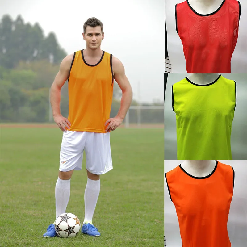 

6 Pcs Adult Sleeveless Soccer Jerseys Football Group Fight Vest Training Printing Soccer Jersey For Team Shirts Grouping Shirts