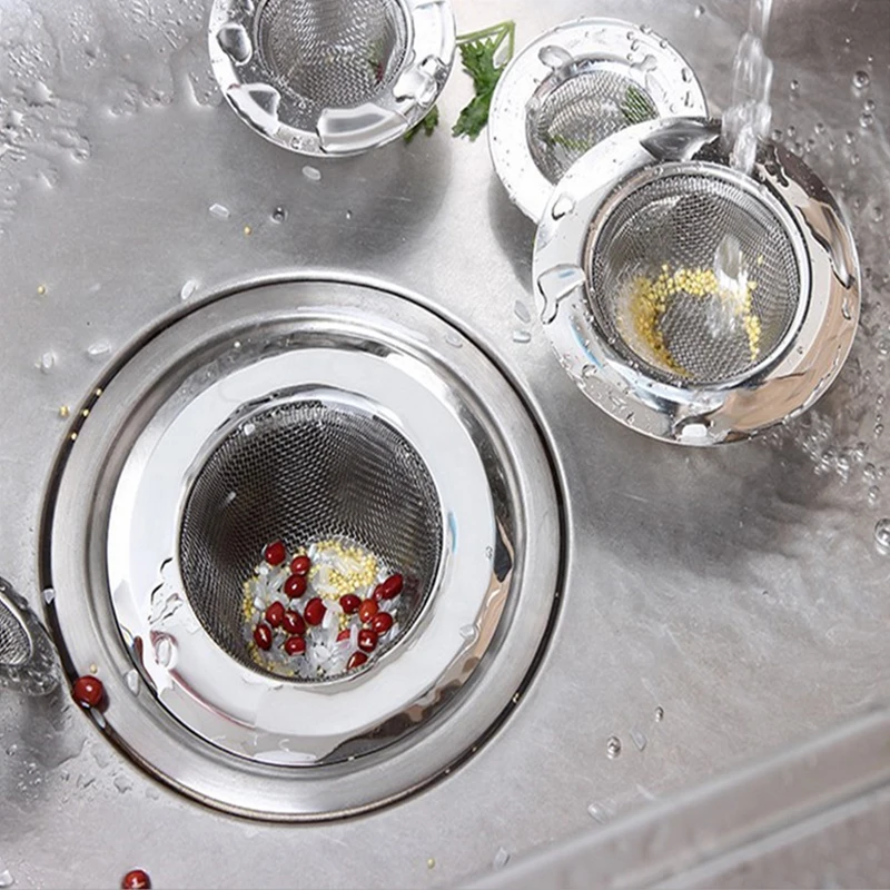 

Stainless Steel Bathtub Hair Catcher Stopper Shower Drain Hole Filter Trap Metal Wire Sink Strainer Kitchen Bathroom Accessories