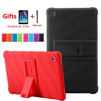 

2019 Hot Soft Silicone Shockproof Cover Case For Huawei Mediapad M5 8.4 SHT-W09 SHT-AL09 Tablet PC Rugged stand shell+film+pen