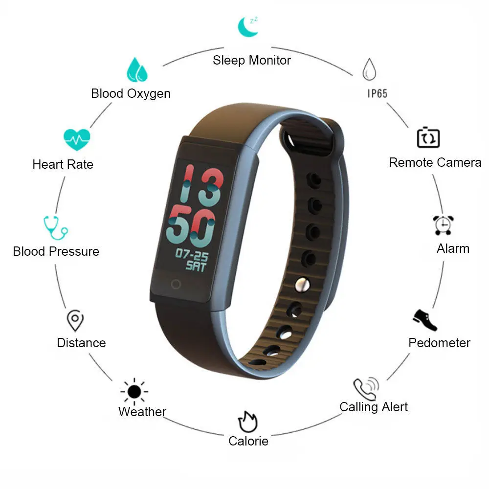 TEZER Y03S Smart Wristband Fitness Tracker Watch with Heart Rate Blood Pressure Monitor IP67 Activity Tracker Smart bracelet