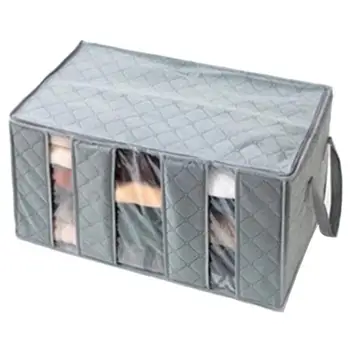 

65L Bamboo Charcoal Clothes Storage Bag Quilt Bedding Garment Storage Bag Organizer Home Accessories